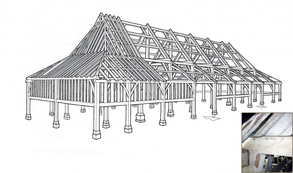 Stank Hall Barn - 15th-century timber frame